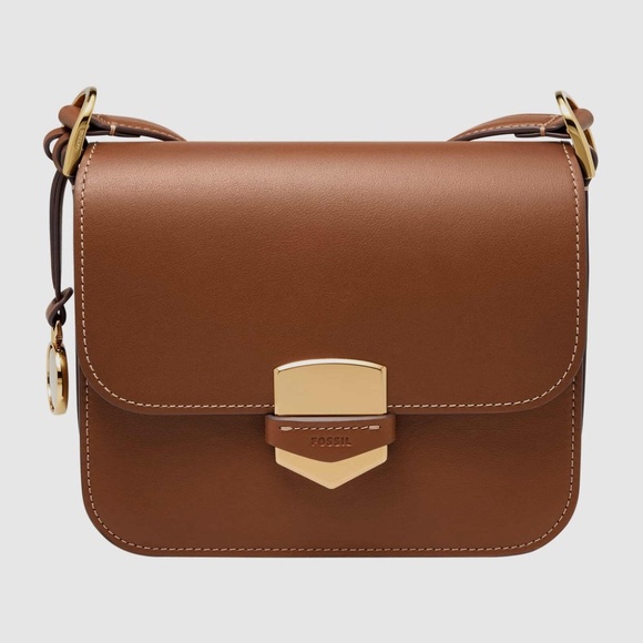 Brand New Fossil ZB1924200 Lenox Cross Bag Brown With Tag - Picture 1 of 9